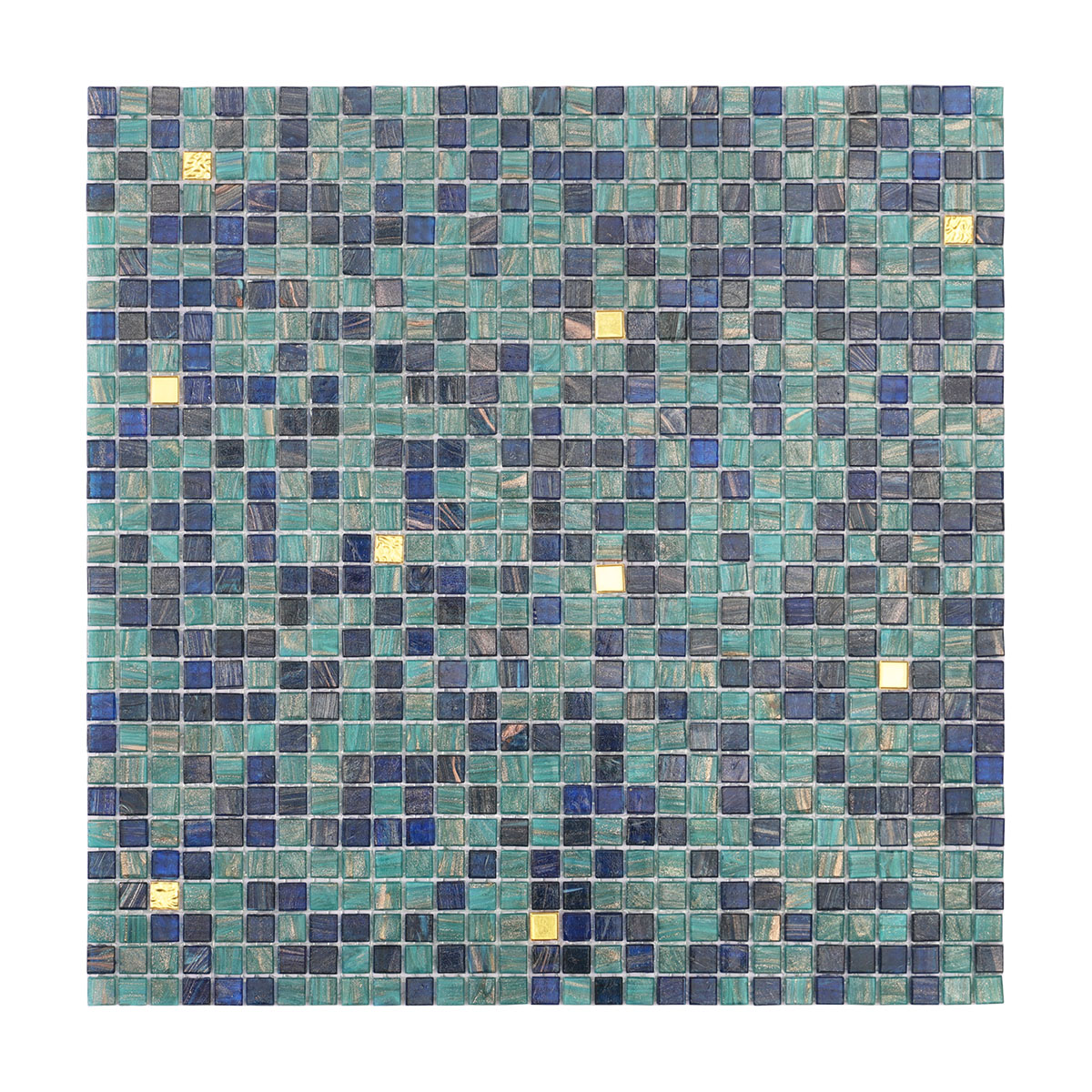 Mini Green Blue Glass Mosaic Tile 10mm*10mm