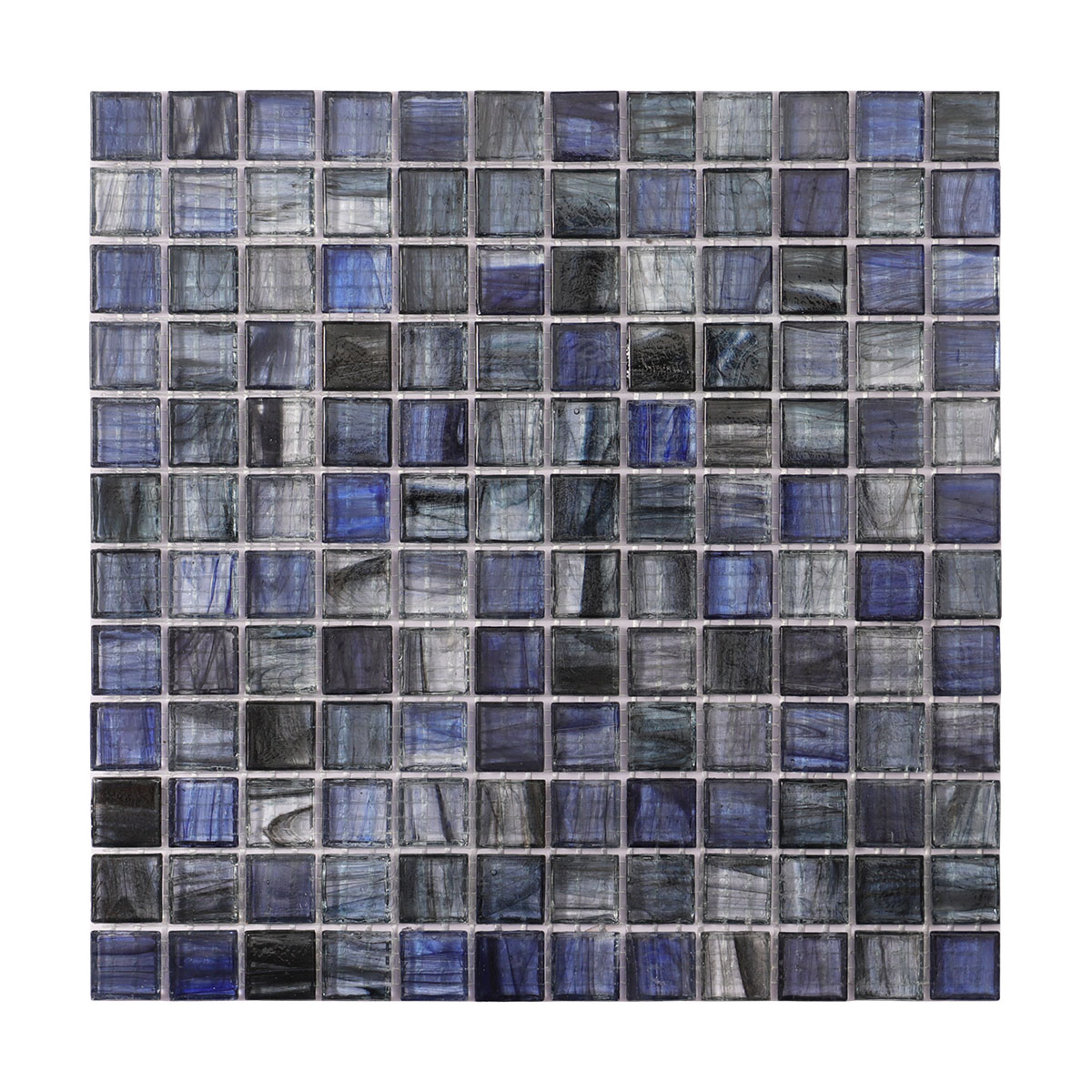 Translucence Blue and Grey Fired Earth Glass Mosaic Tile 23mm*23mm