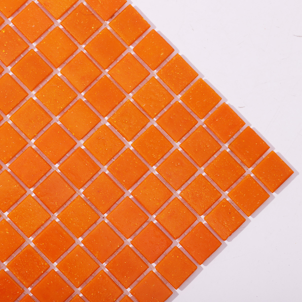 Bright Orange Glass Mosaic Tiles  for Floors and Walls