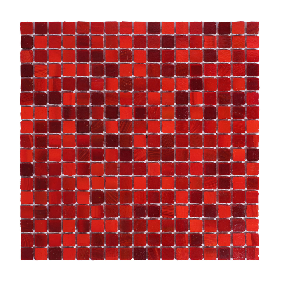 Rose Red Square Glass Mosaic Wall & Floor Tile