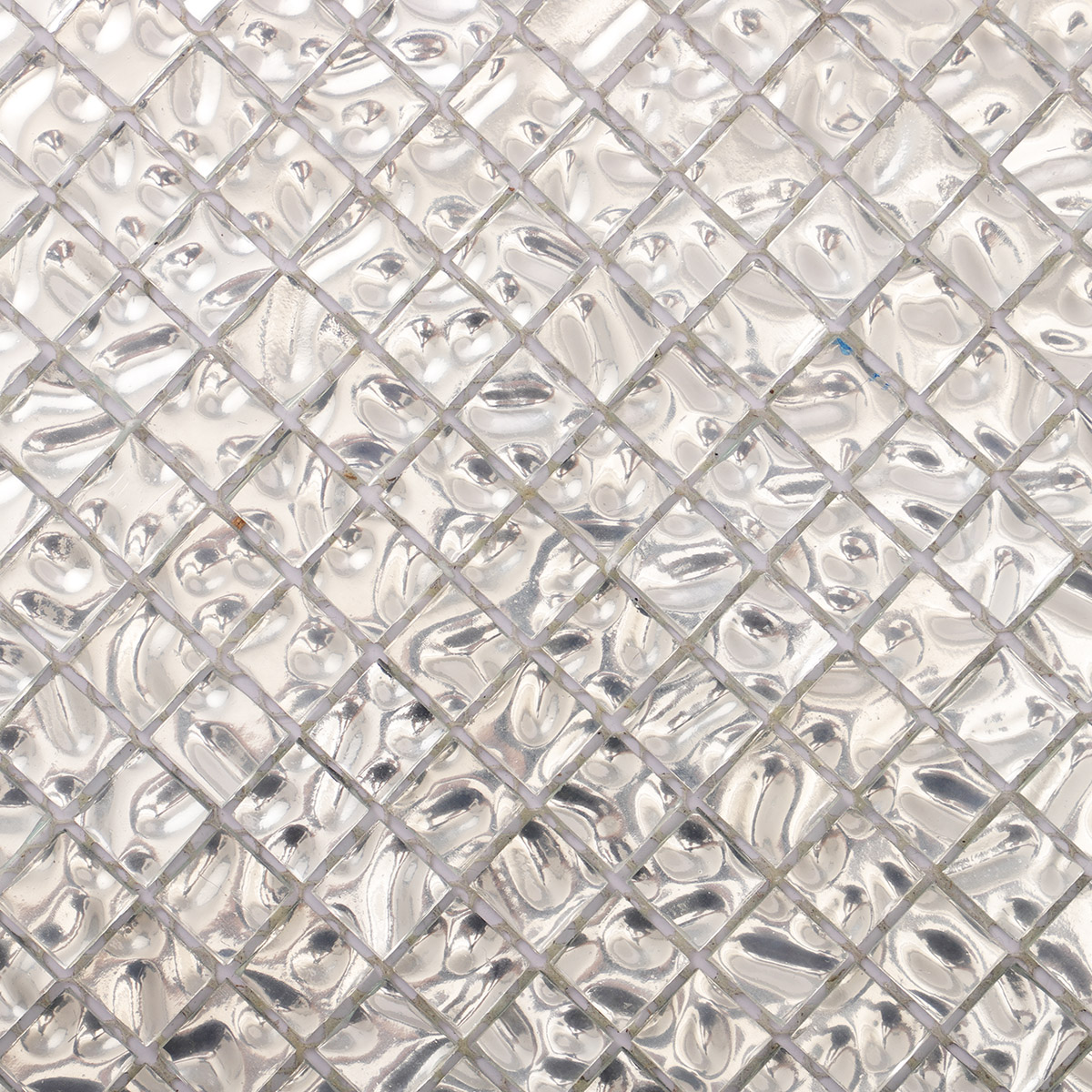 Modern Silver Square Mosaic Tiles - Ideal for Kitchen and Wall Decor