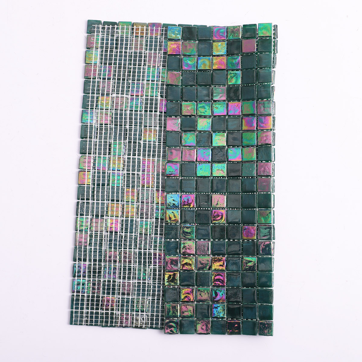  Dark Green Nacreous Glossy Mosaic Tiles 