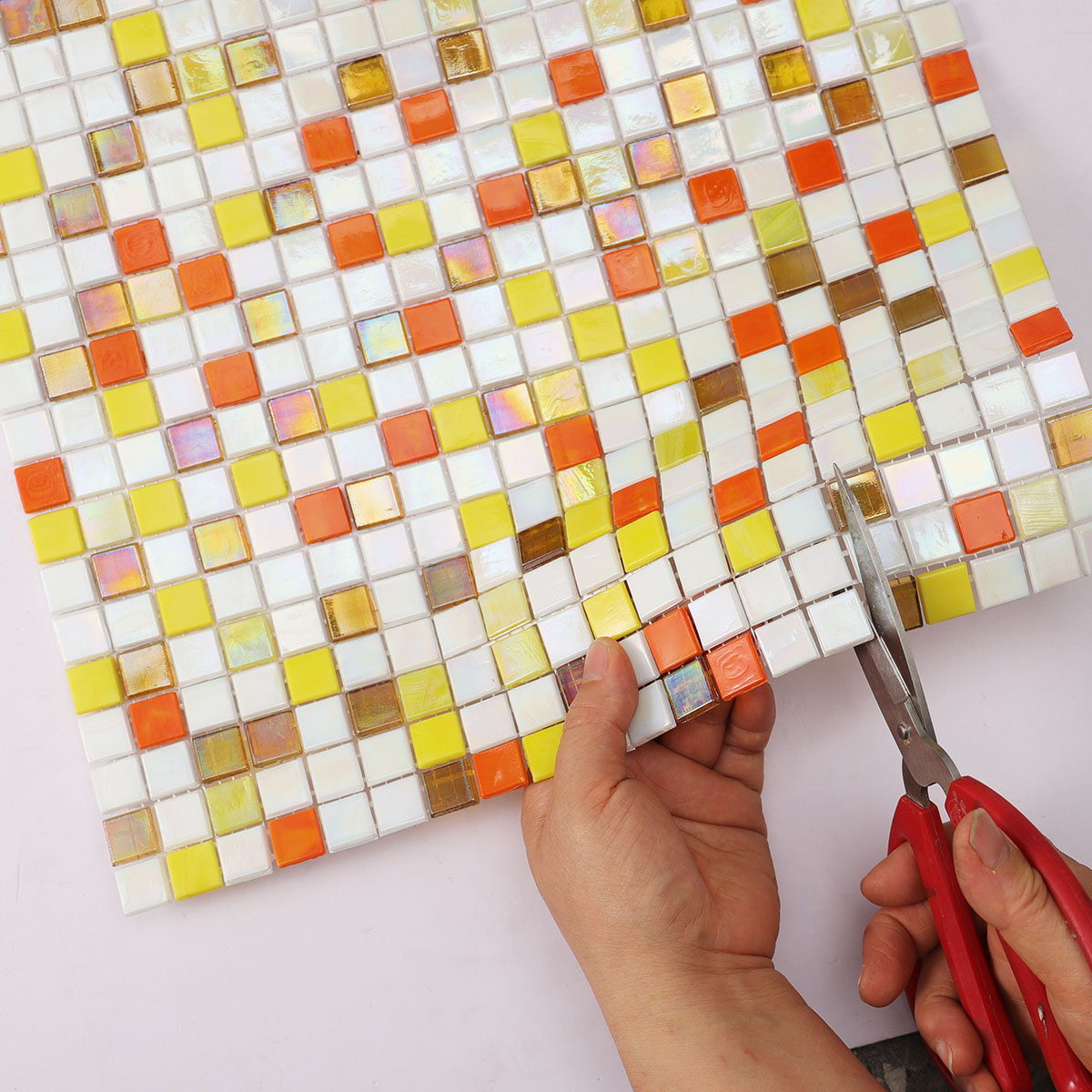 Colorful Square Glass Mosaic Pool Tiles