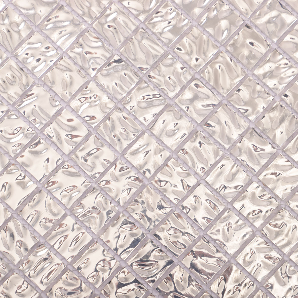 Square Silver Mirror Glass Mosaic  Backsplash Tile 20X20mm