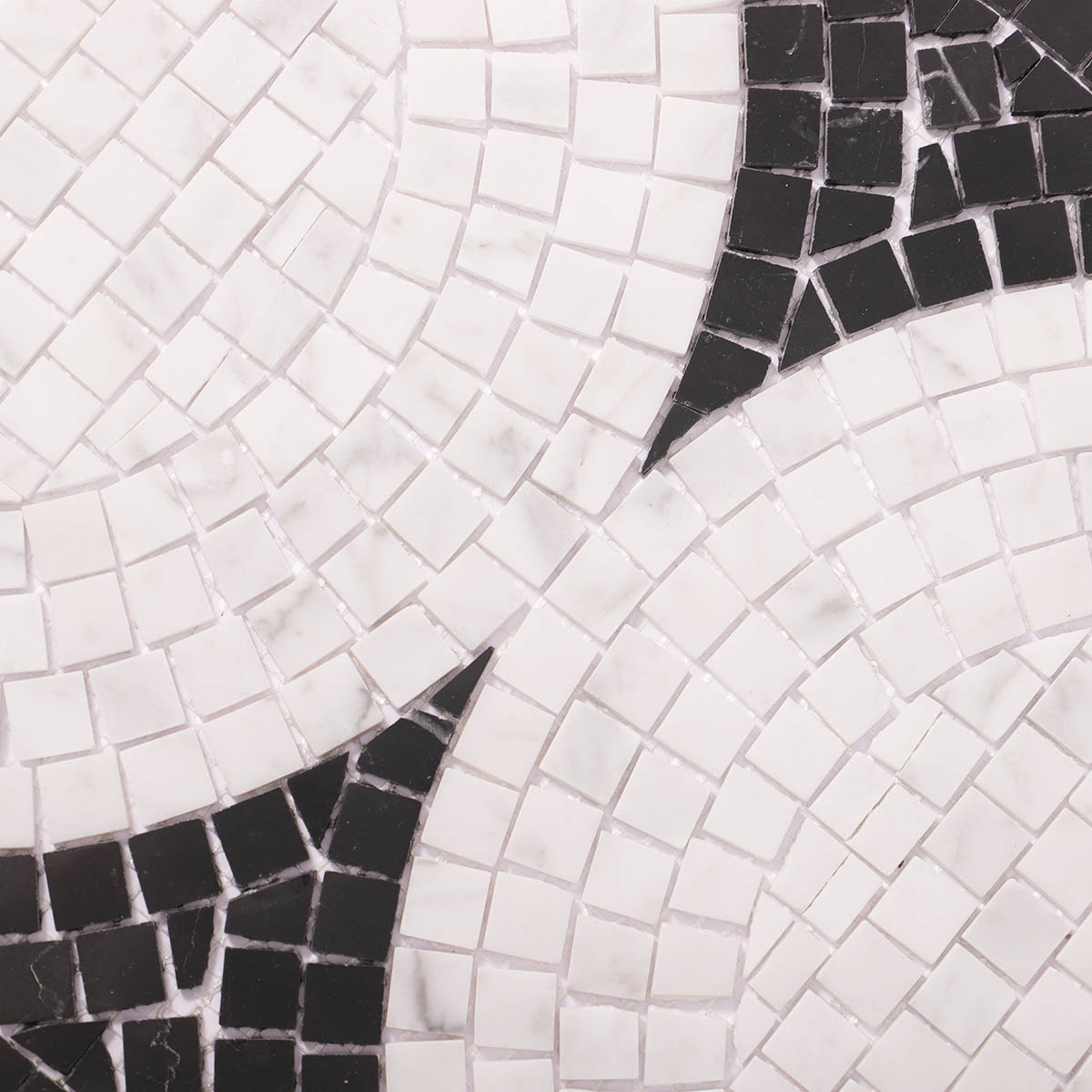 Black and White Handcrafted Marble Mosaic Tiles-SAICINA TILES