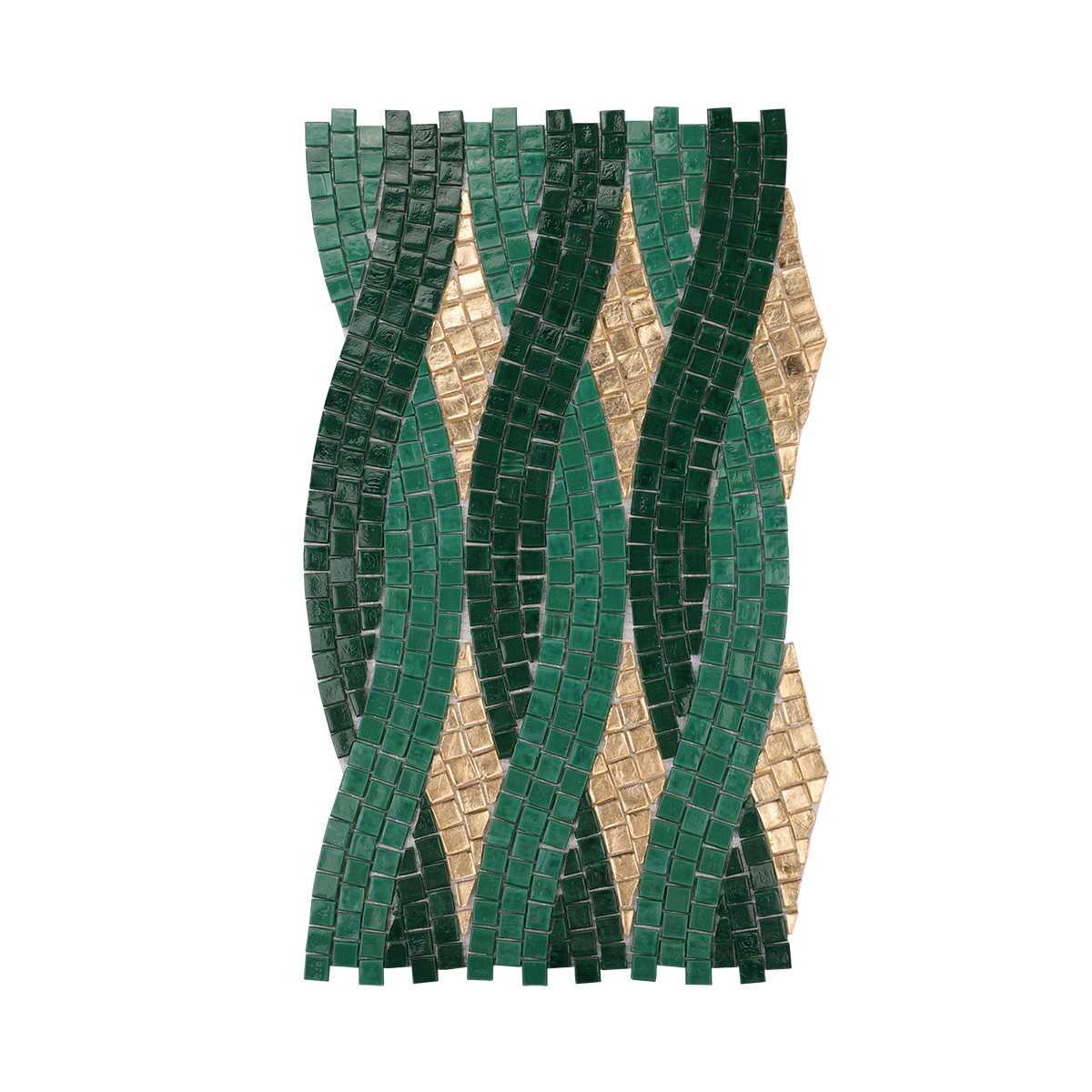 Green  Glass Mosaic Tile Designs and Murals-SAICINA TILES
