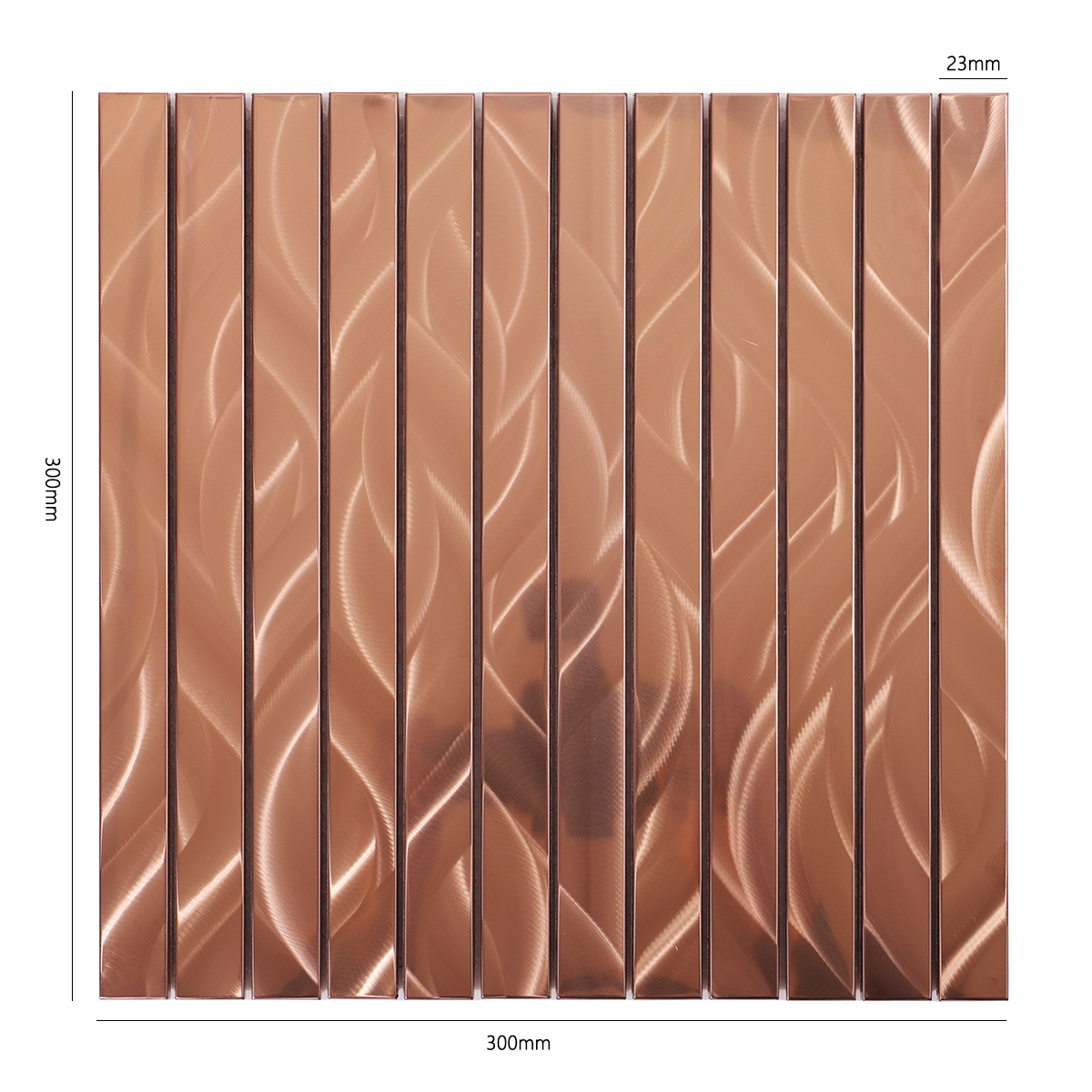 Golden Stainless Steel Strip Brick Mosaic Tiles-SAICINA TILES