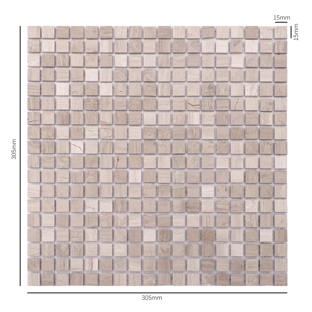 Grigio Imperiale Square Marble Mosaic Tiles for Walls and Floors