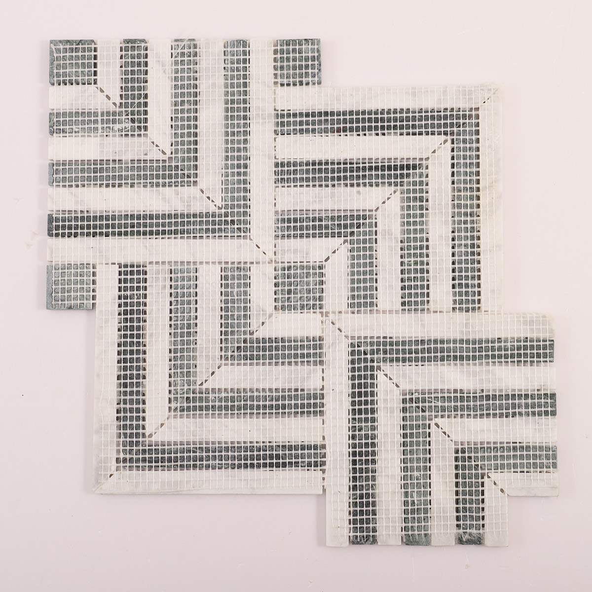 Carrara White and Verde Green Geometric Marble Mosaic Tiles-SAICINA TILES