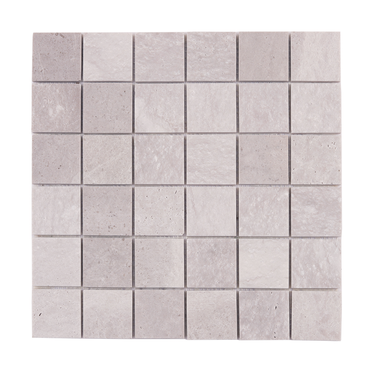 Obverse side of Gray Square Marble Mosaic Tiles