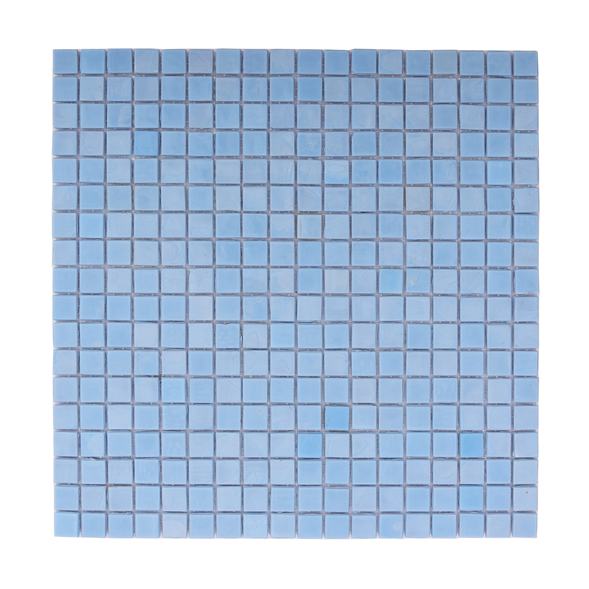 Front View of Sky Blue Glass Mosaic Tile for Bathroom and Pool