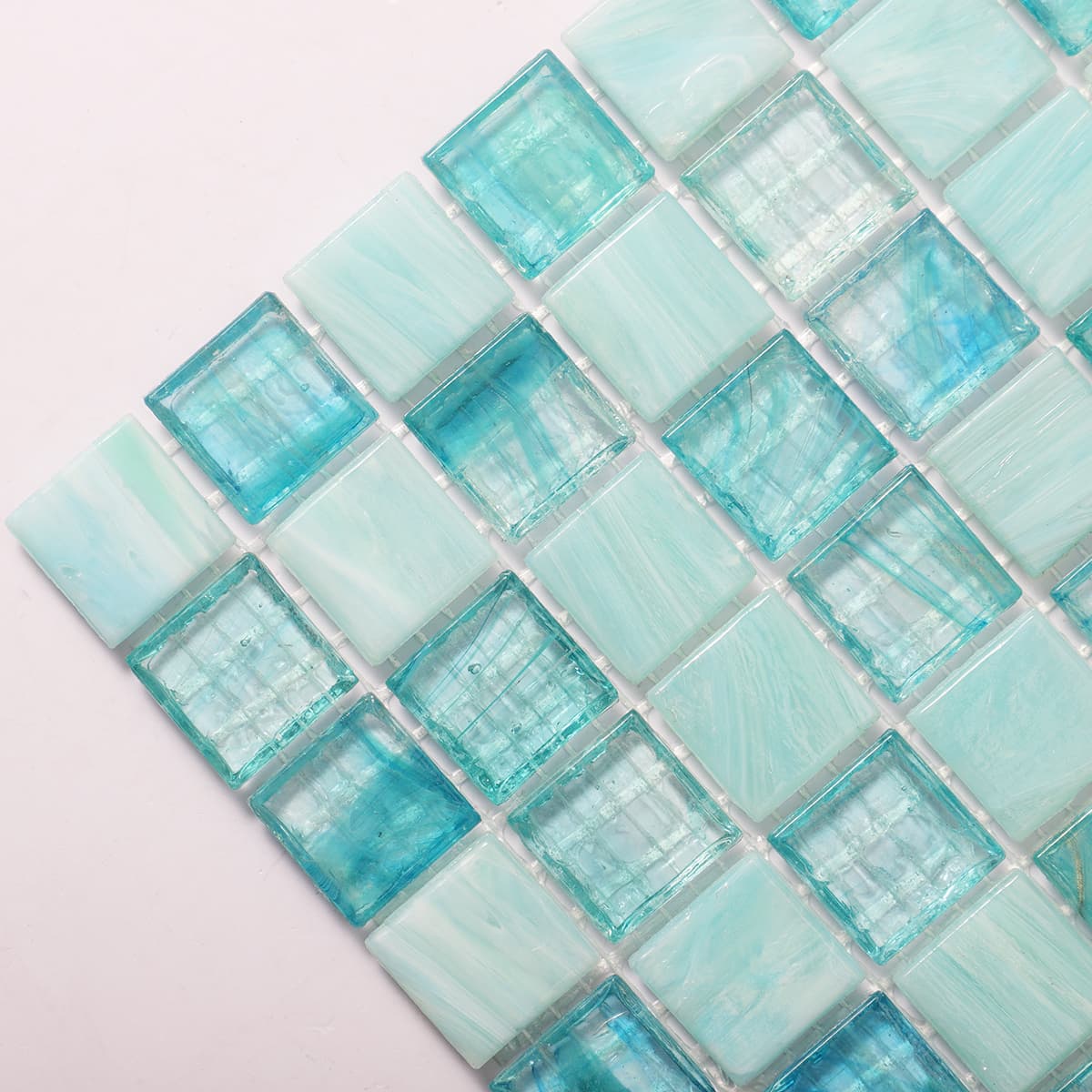 Translucence Bright Green  Glass Mosaic Pool Tile