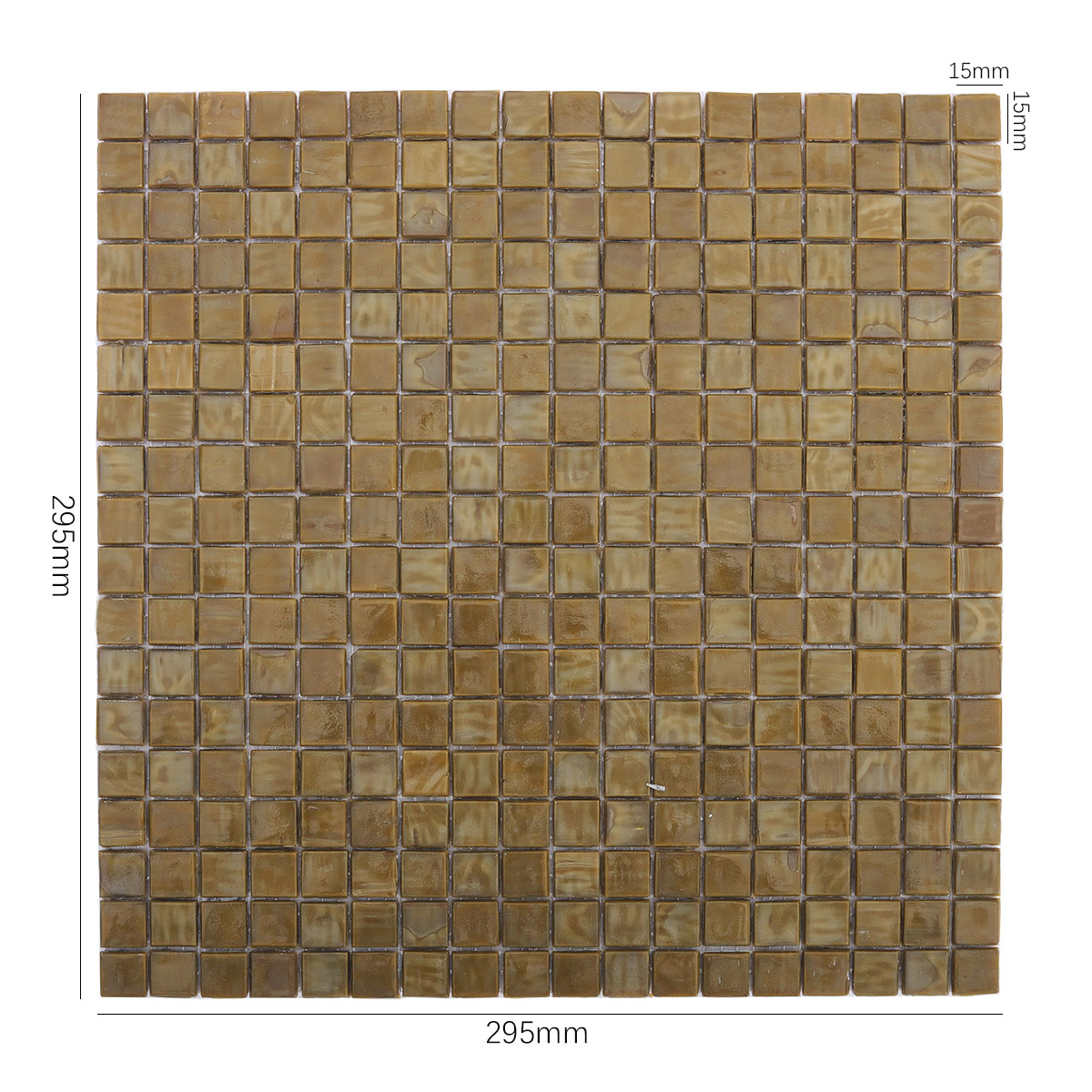 Brown Glass Square Mosaic Floor Tile