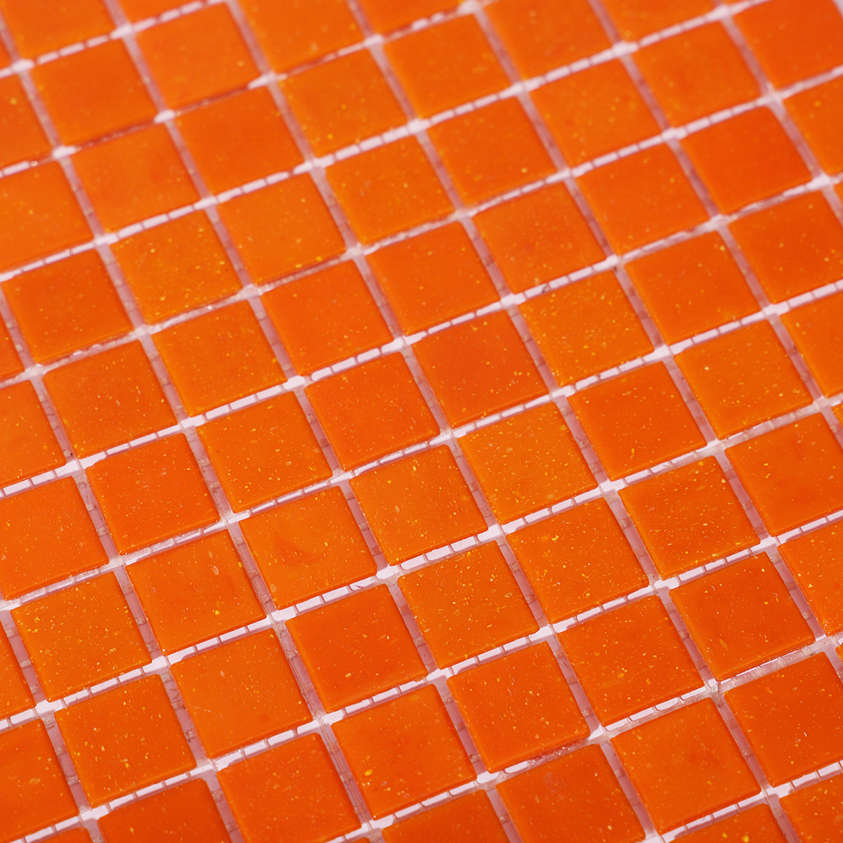 Bright Orange Glass Mosaic Tiles  for Floors and Walls