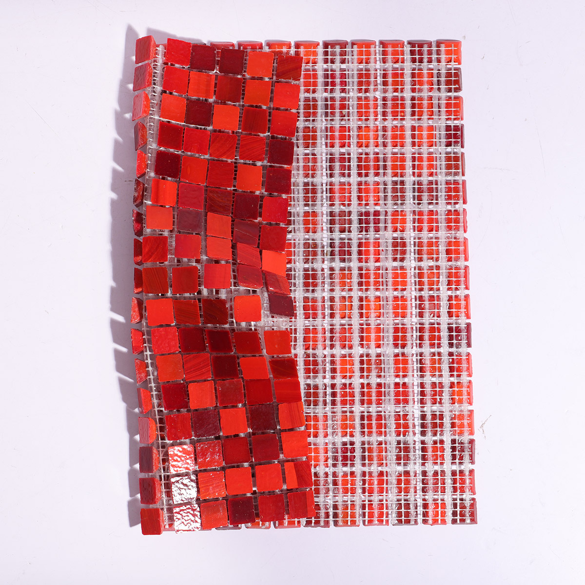 Rose Red Square Glass Mosaic Wall & Floor Tile