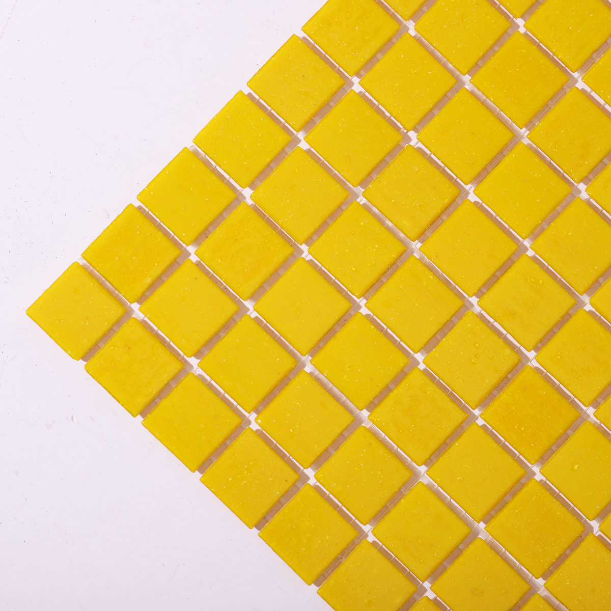 Chic Matte Yellow Mosaic Square Tiles