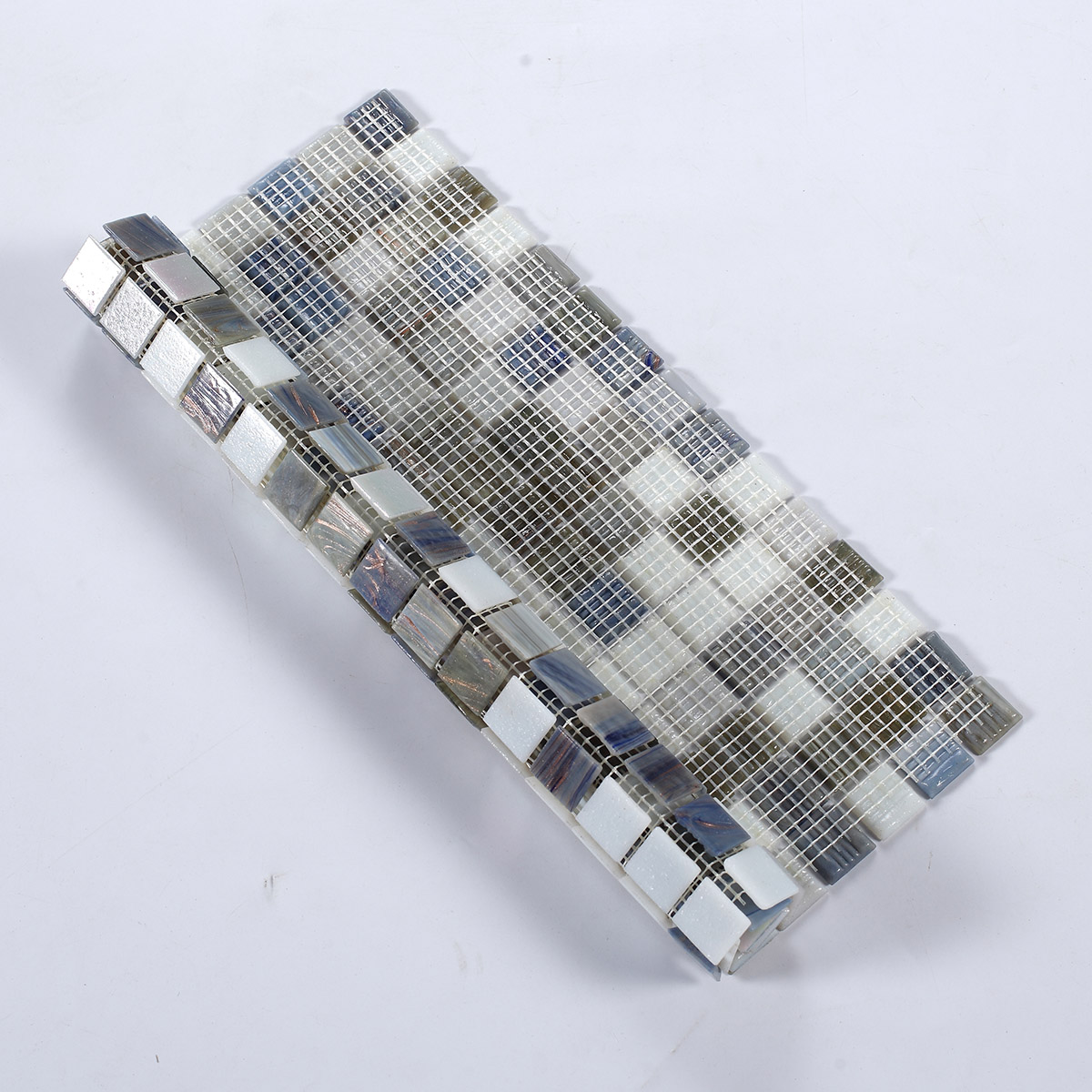 Vibrant Mixed Blue Hot Melt Glass Mosaic Tiles