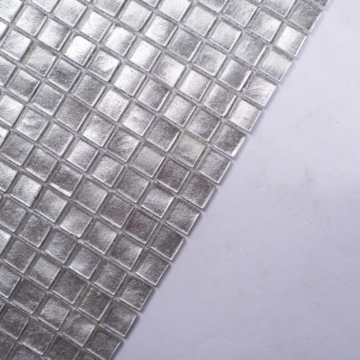 Silver Foil Backed Glass Mosaic Tiles for kitchen backsplash bathroom shower wall