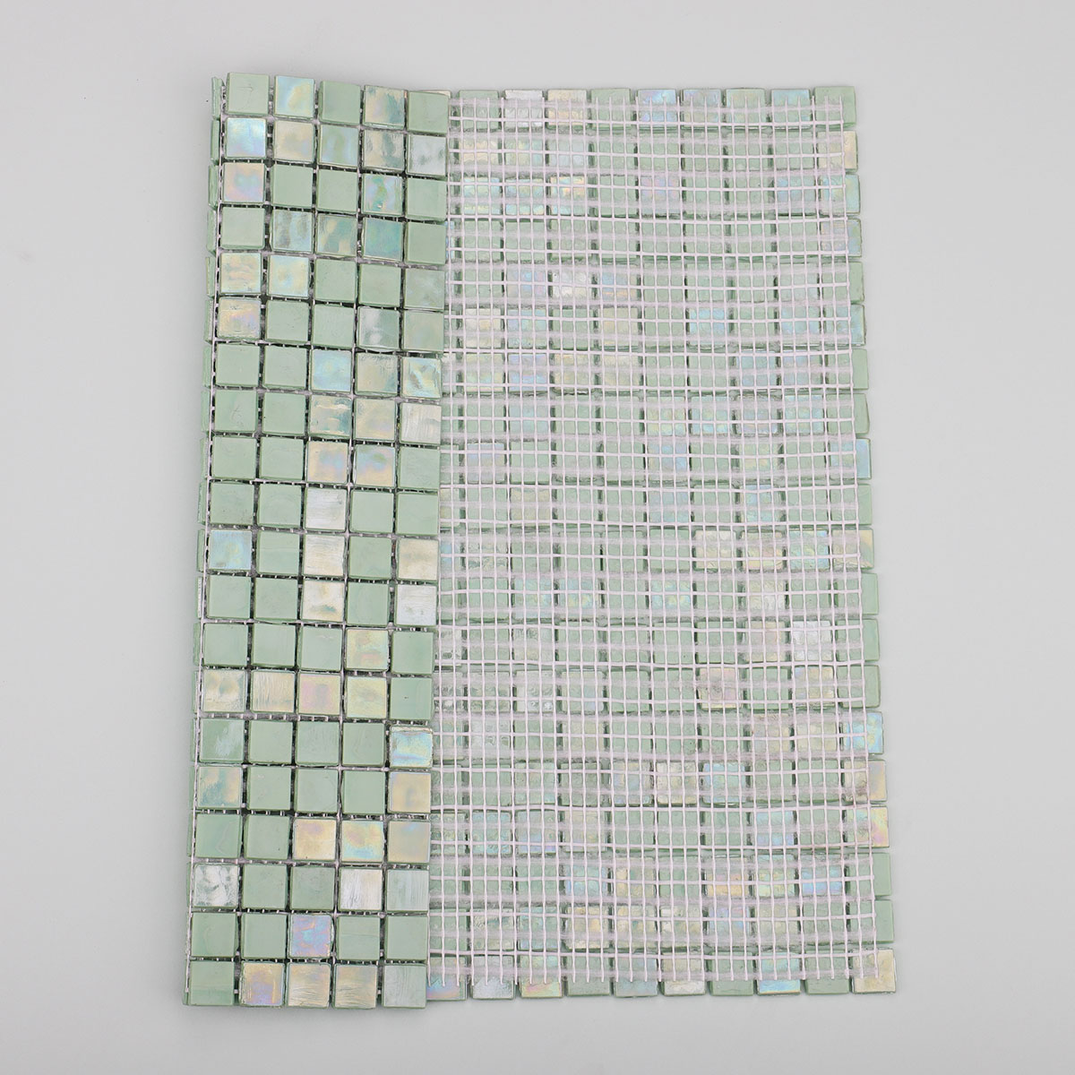 Green Square Glass Mosaic Wall Pool & Floor Tiles