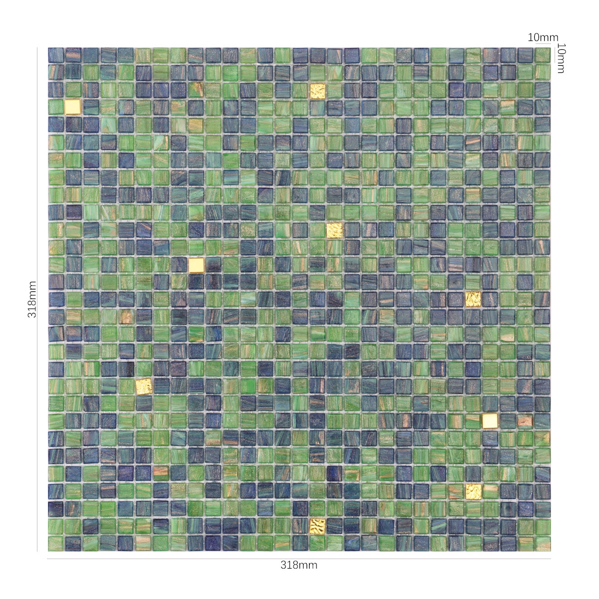 10X10mm Mini Square Glass Mosaic Tiles Sold by Sheet