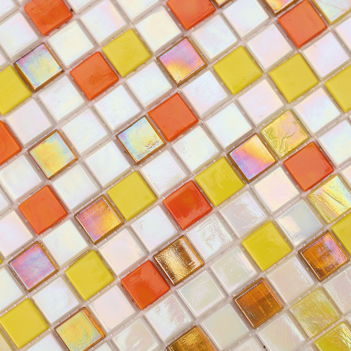 Colorful Square Glass Mosaic Pool Tiles