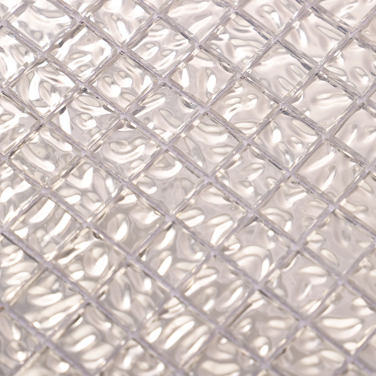 Square Silver Mirror Glass Mosaic  Backsplash Tile 20X20mm