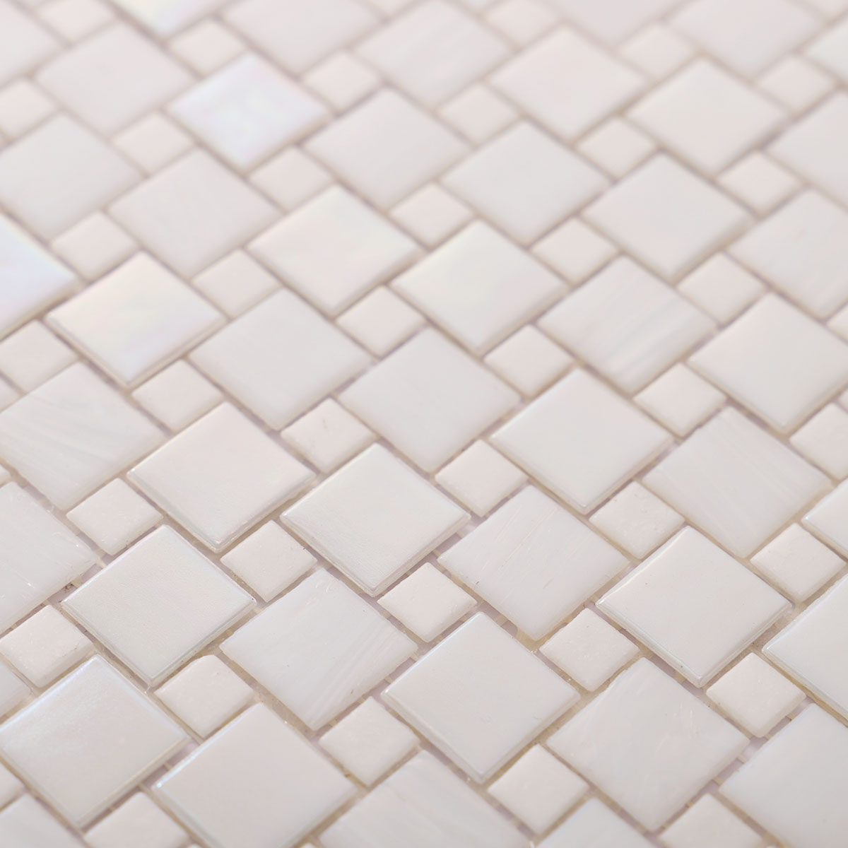  Bright White Windmill Glass Mosaic Tiles For Pool