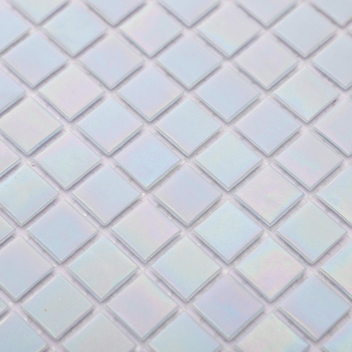 Light Blue Pearl Iridescent Glass Mosaic Swimming Pools Tiles  -SAICINA TILES
