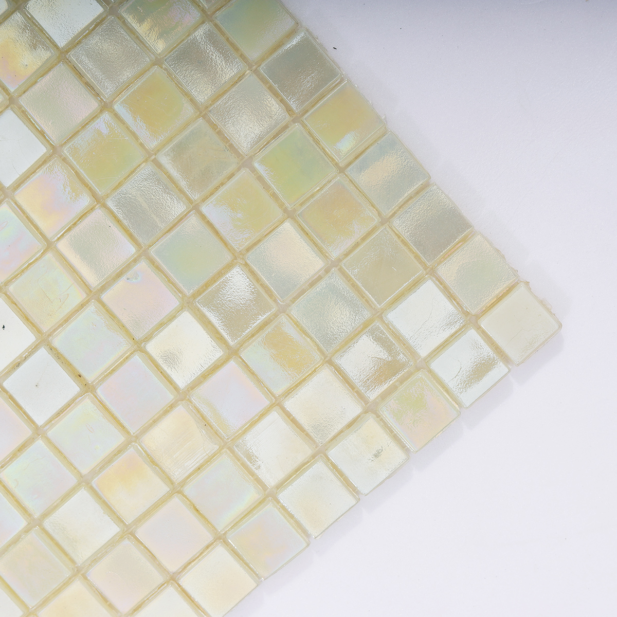 Close-up of Seafoam Green Glass Mosaic Tile for Pool