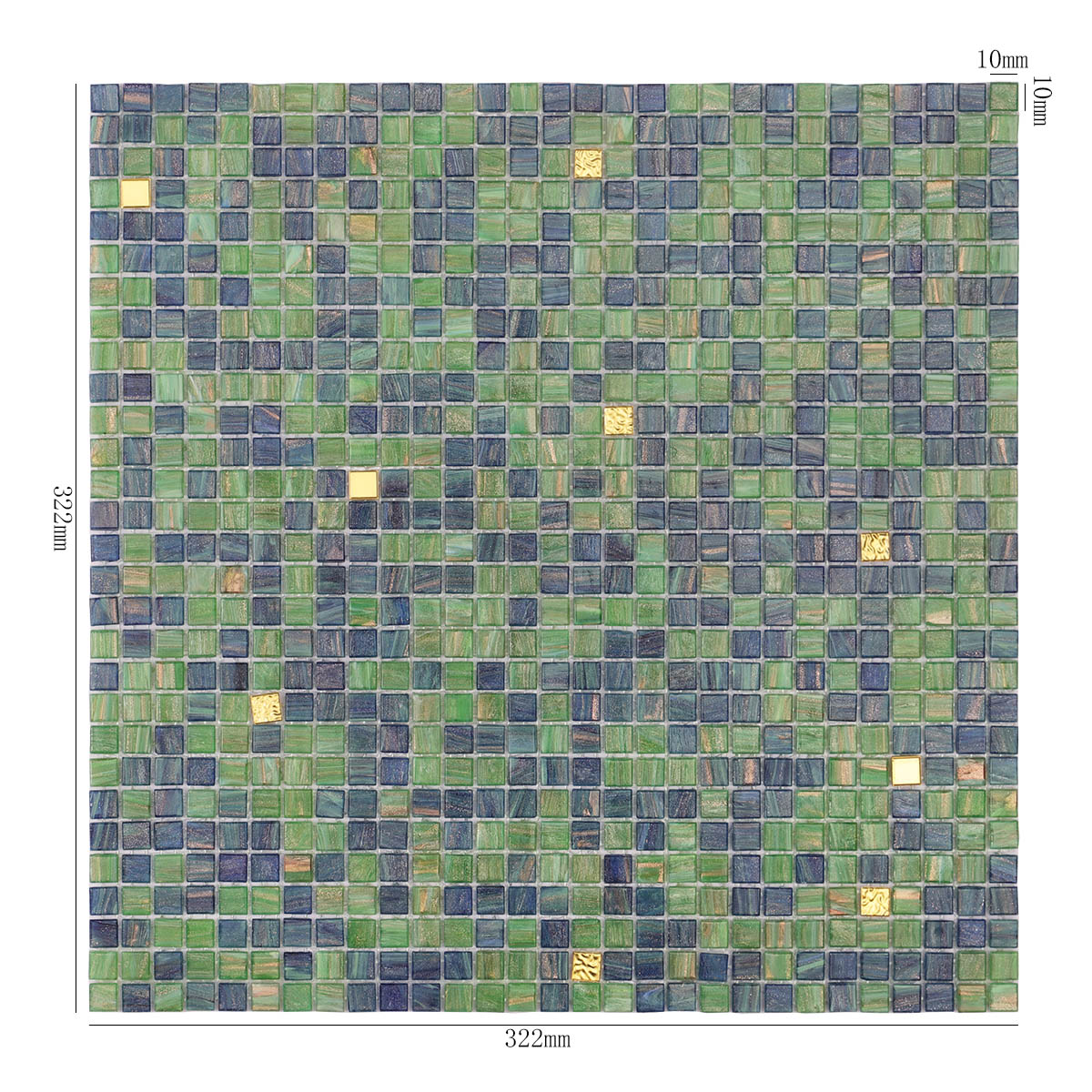 10X10mm Mini Square Glass Mosaic Tiles Sold by Sheet