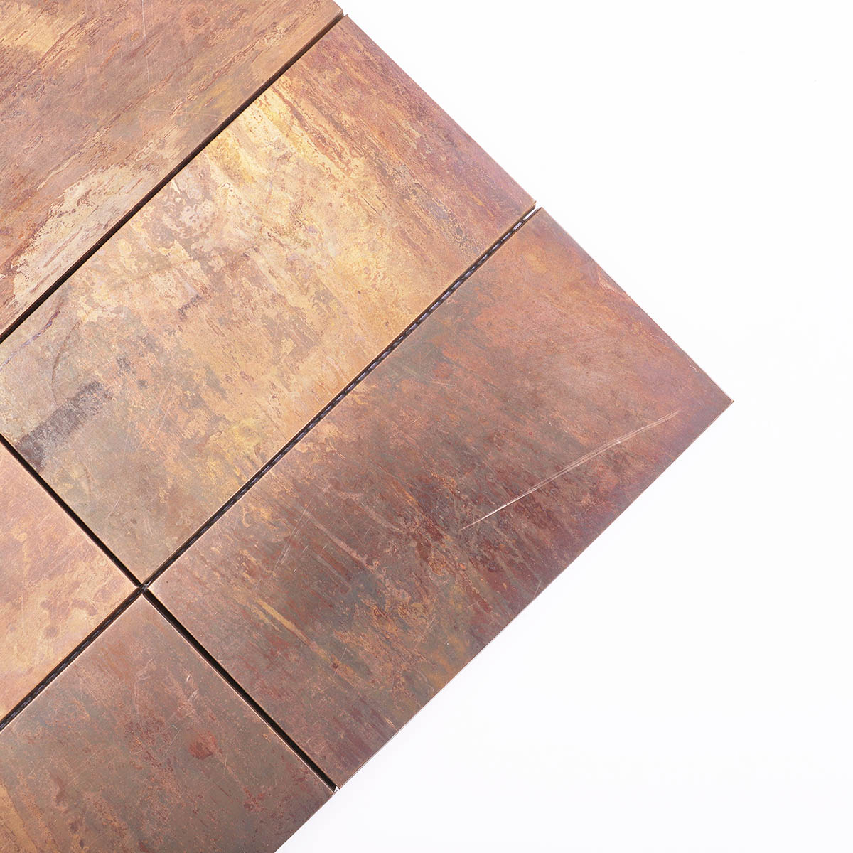Antique Copper Rectangle Metal Mosaic Tile