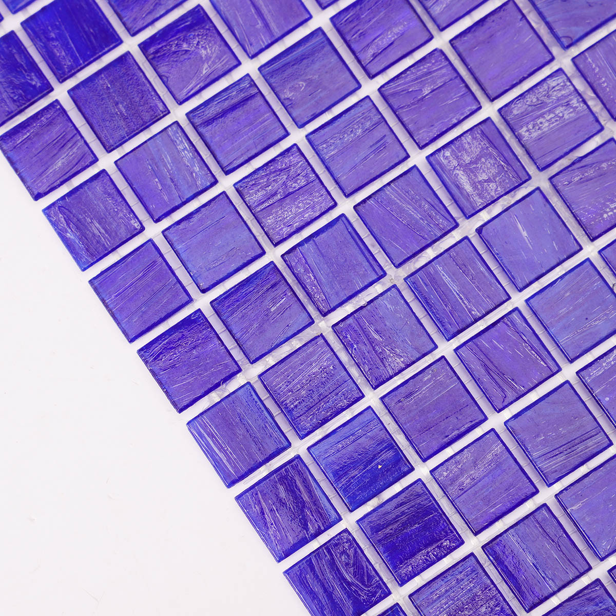 Royal Blue Fired Erath Glass Mosaic Tiles 20mmX20mm Detail