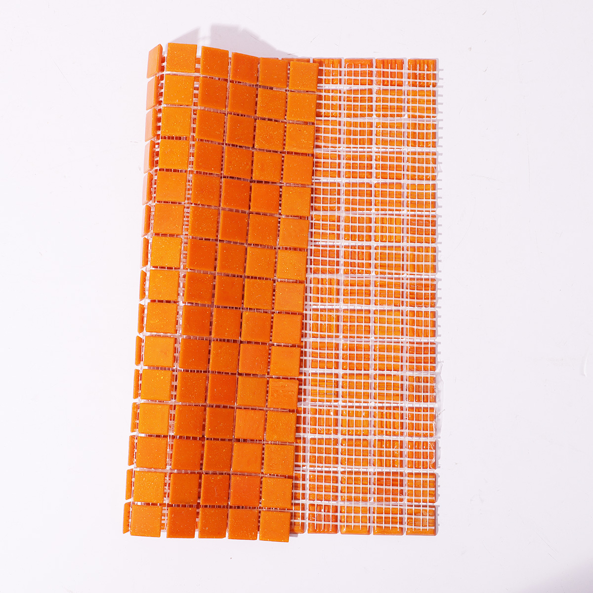 Bright Orange Glass Mosaic Tiles  for Floors and Walls