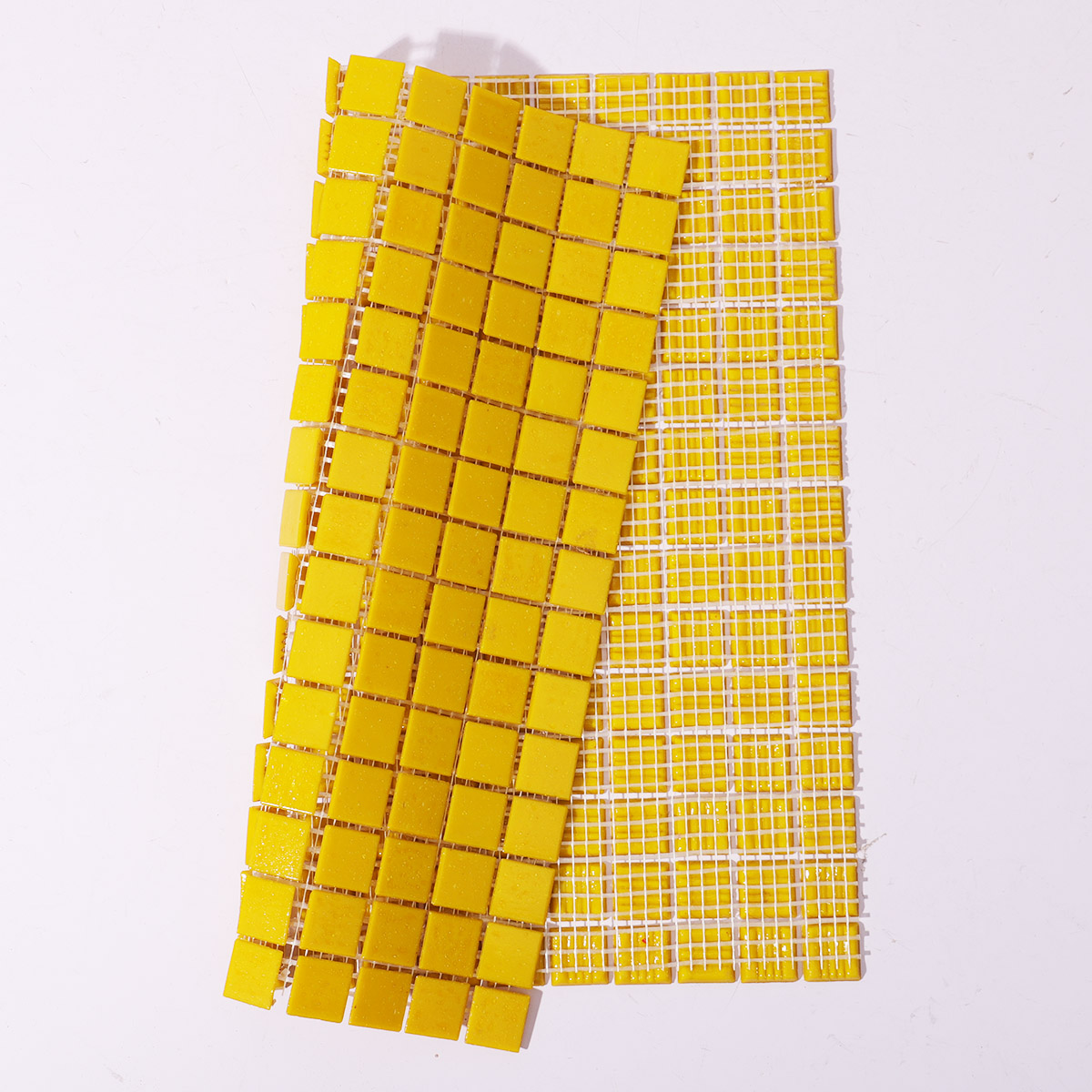 Chic Matte Yellow Mosaic Square Tiles
