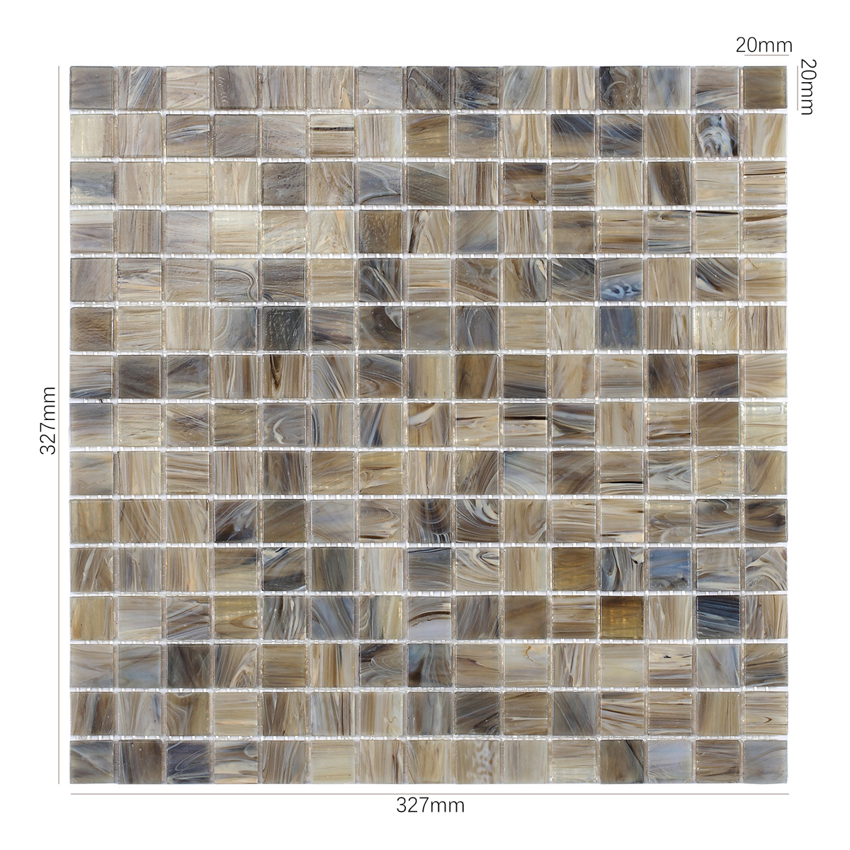 Classic Square Glass Mosaic Tiles