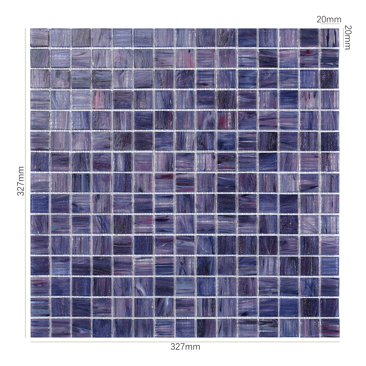 Blue Square Glass Mosaic Tiles for Pools
