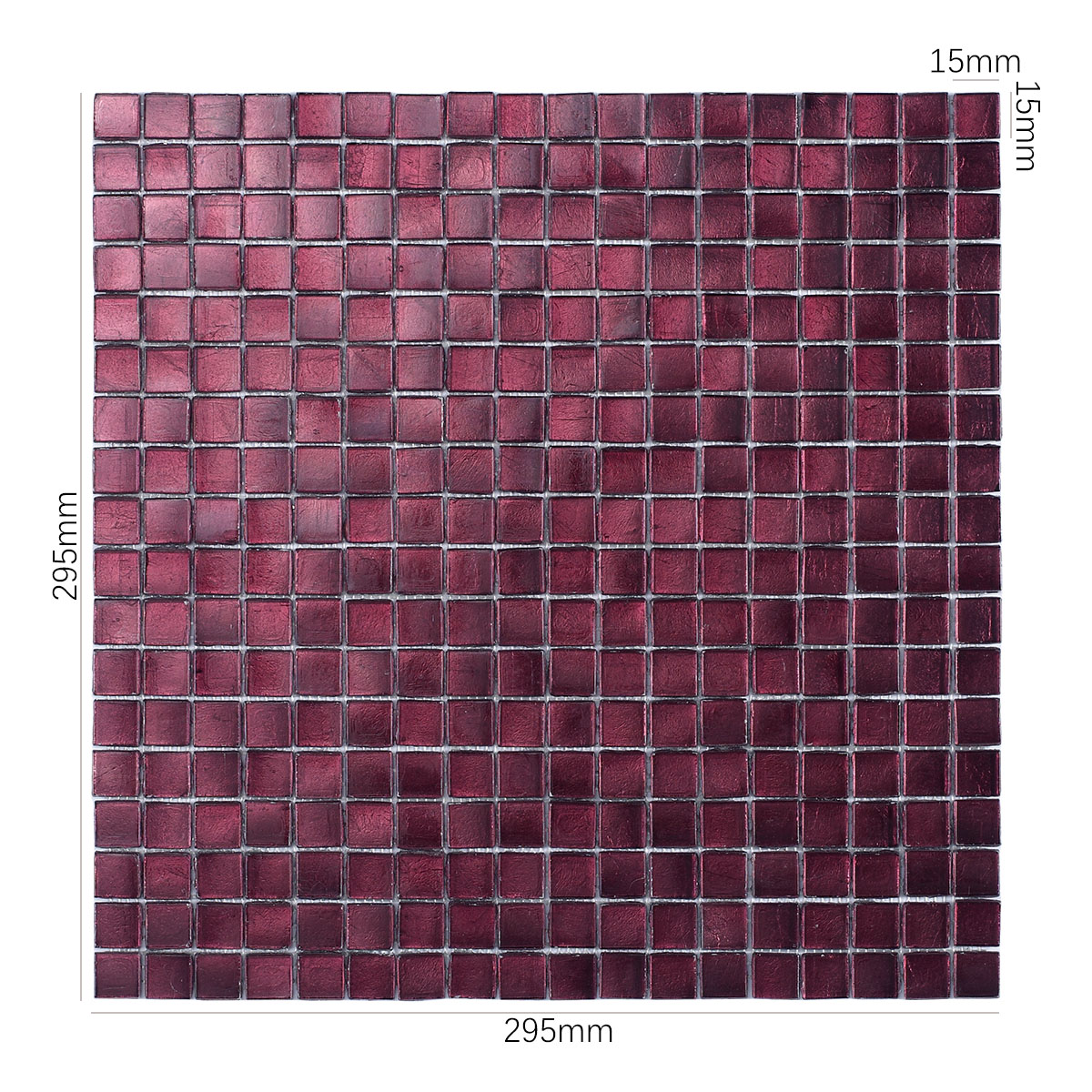 Glossy Purple Foil Glass Mosaic Tiles
