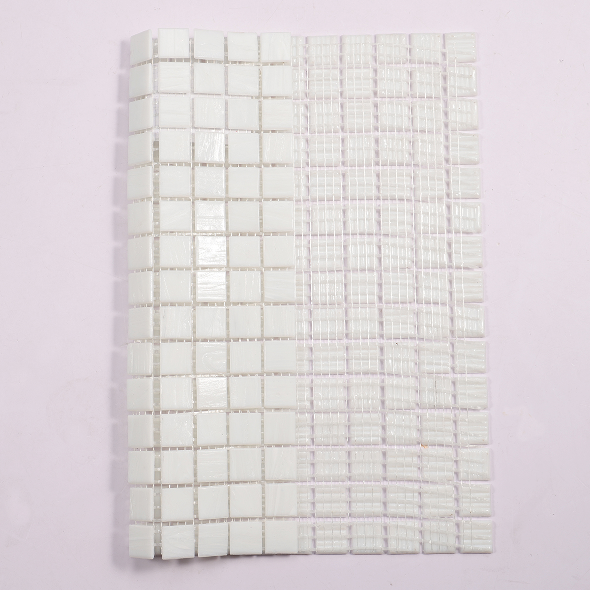 Creamy White Square Glass Mosaic Tiles for Swimming Pools