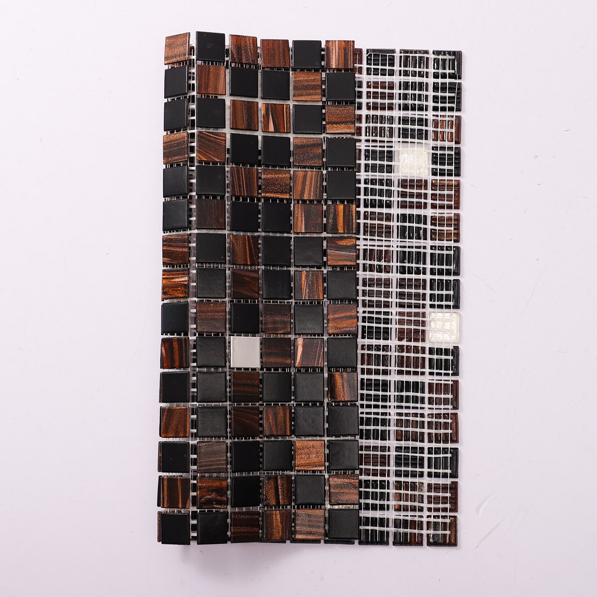 Brown and Black Glass Mosaic Tiles for Wall and Floor 