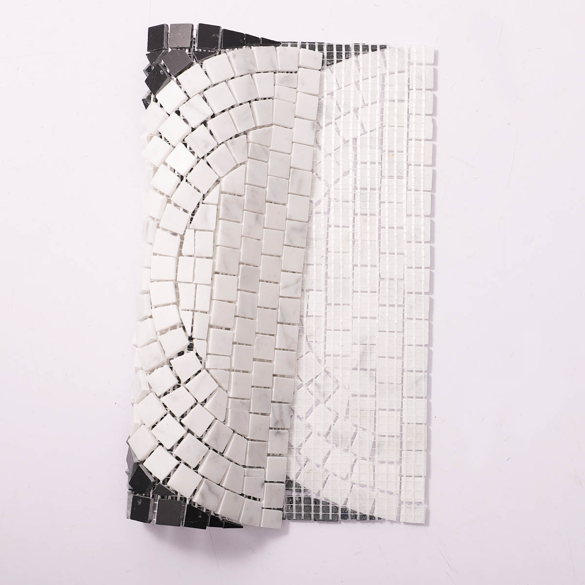 Black and White Handcrafted Marble Mosaic Tiles-SAICINA TILES