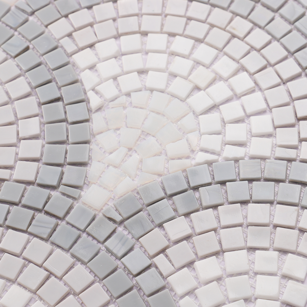 White and Gray Fish Scale Mosaic Tile Art-SAICINA TILES