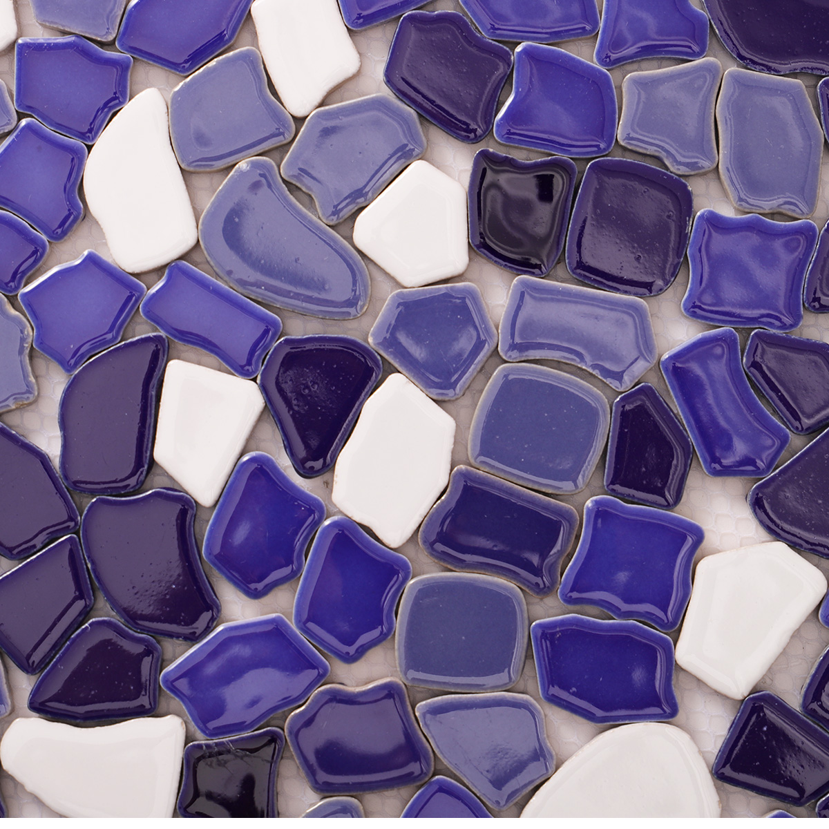 Blue Broken Ceramic Mosaic Tiles