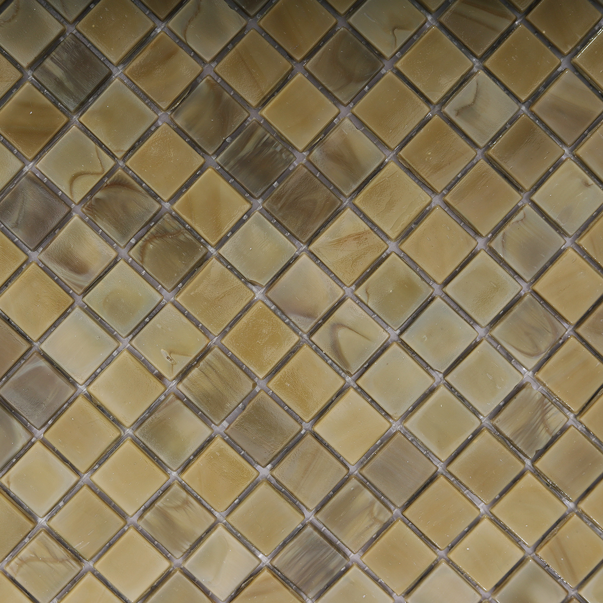 Close-up of Brown Glass Mosaic Tile Surface for Wall and Floor
