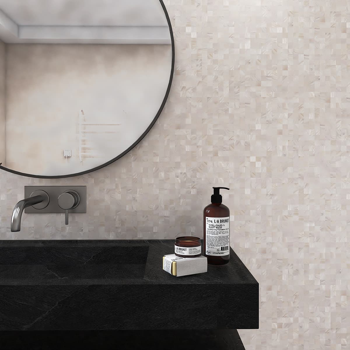 White Mother Of Pearl Tight Joints Mosaic Pearlescent Tile 