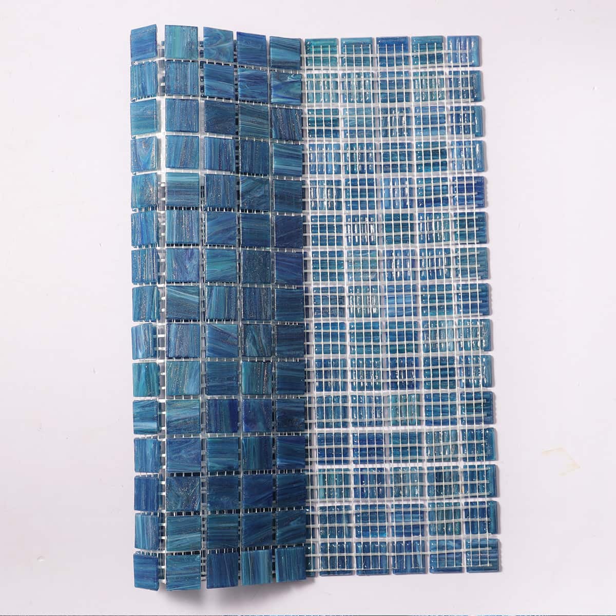 Mall Blue Glass Mosaic Tiles For Swmming Pool 