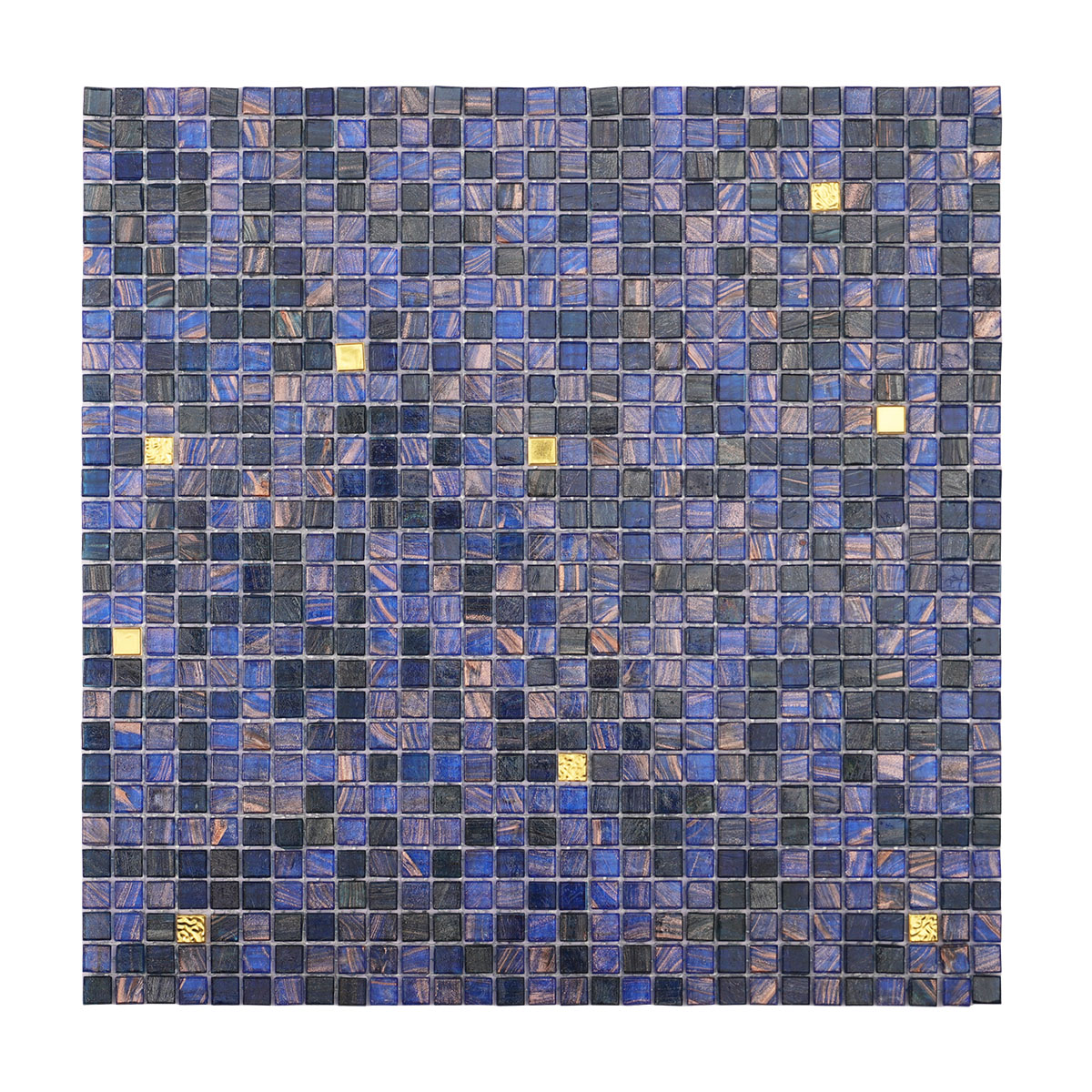 Micro Fired Erath Glass Navy Mosaic Tile 10mm*10mm