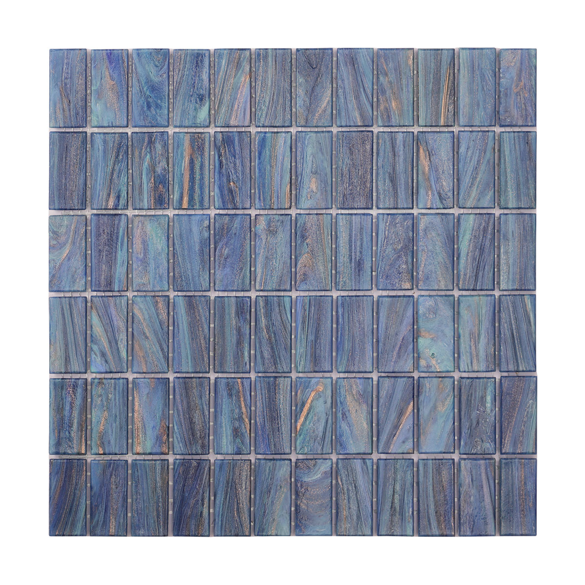 Green Blue Fired Earth Glass Mosaic Tiles 23mm*48mm 