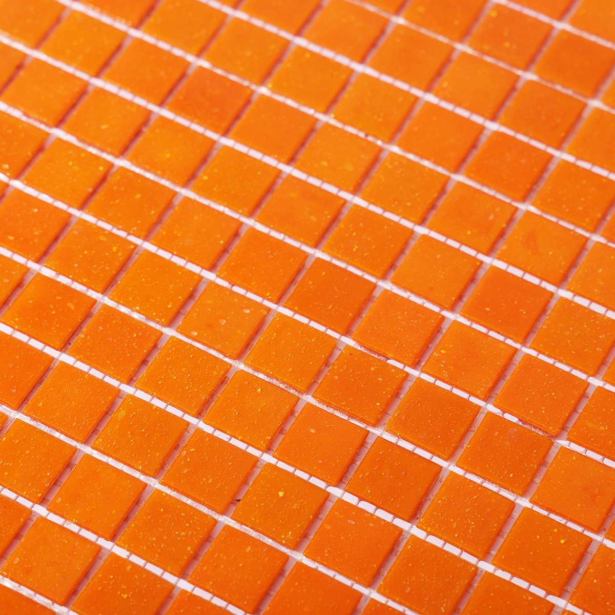 Bright Orange Glass Mosaic Tiles  for Floors and Walls