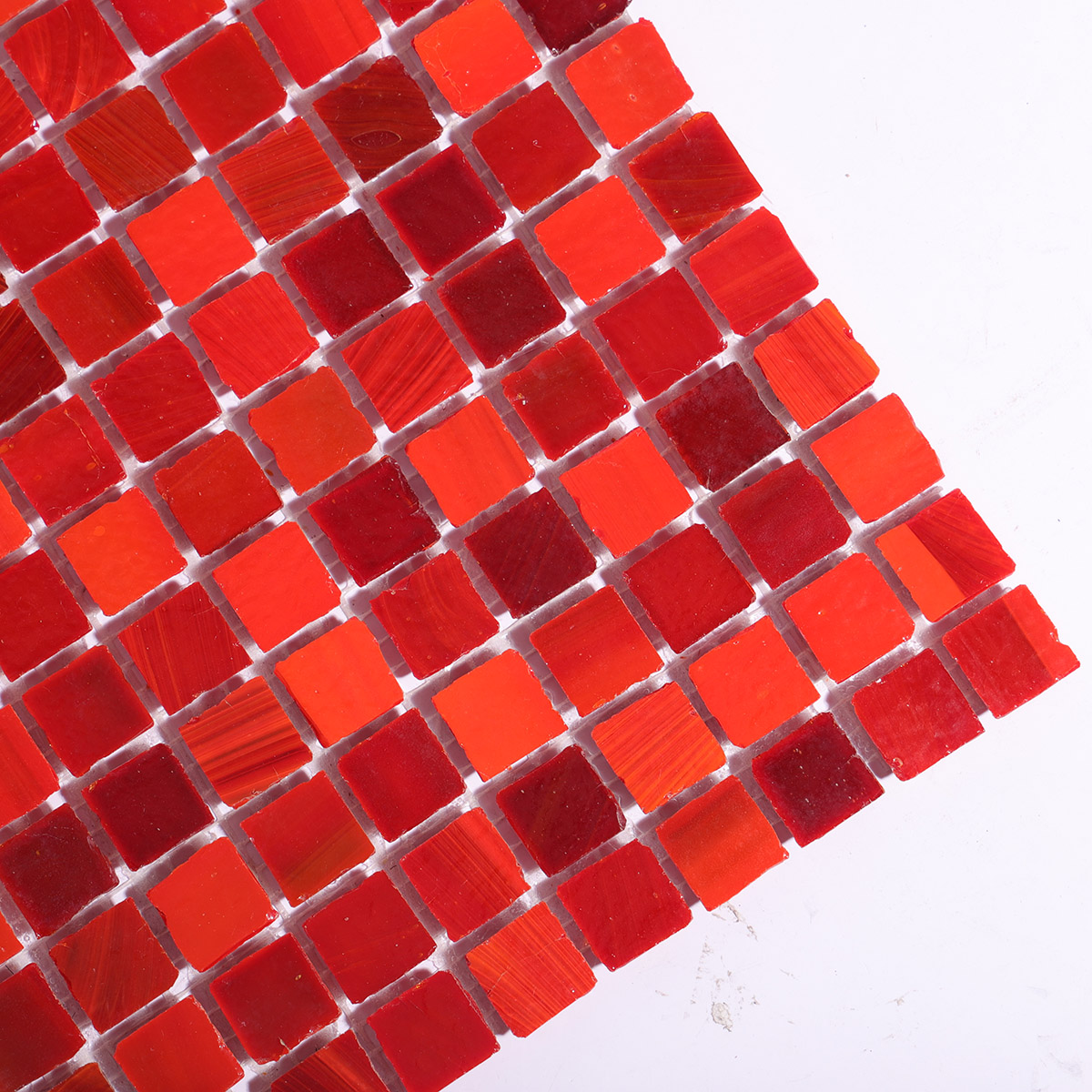 Rose Red Square Glass Mosaic Wall & Floor Tile