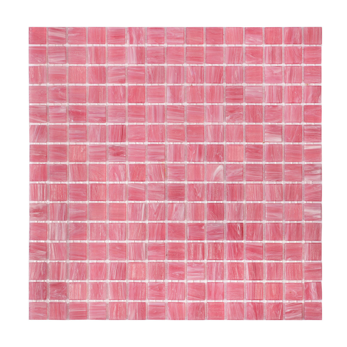 Punch Pink Glass Mosaic Tiles